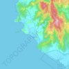 Jacó topographic map, elevation, terrain