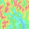 Lakes topographic map, elevation, terrain