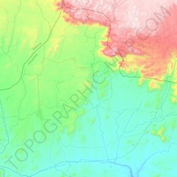 Wamba topographic map, elevation, terrain