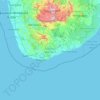 Southern Province topographic map, elevation, terrain