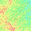 Urucânia topographic map, elevation, terrain