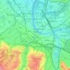 Basel topographic map, elevation, terrain