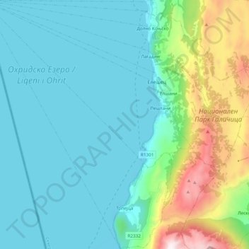 Trpejca topographic map, elevation, terrain