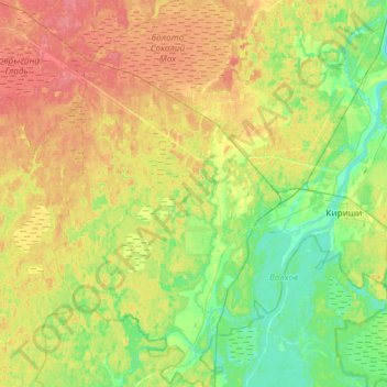 Кусинское сельское поселение topographic map, elevation, terrain