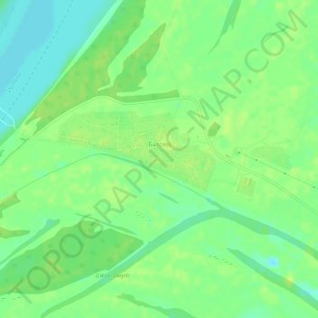 Батово topographic map, elevation, terrain