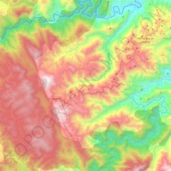 La Misión topographic map, elevation, terrain