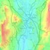 Kendal topographic map, elevation, terrain