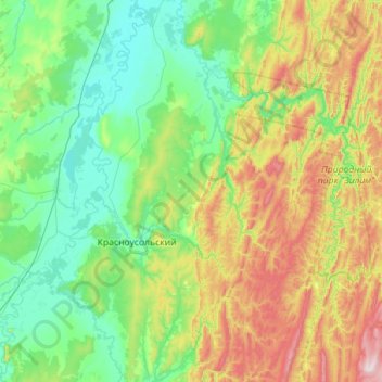 Гафурийский район topographic map, elevation, terrain