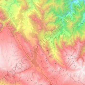 Colomi topographic map, elevation, terrain