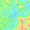 梅江区 topographic map, elevation, terrain
