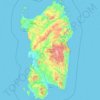 Sardegna topographic map, elevation, terrain