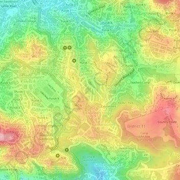 Salud Mitra topographic map, elevation, terrain