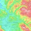 City of Sarajevo topographic map, elevation, terrain