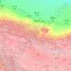 Hotan County topographic map, elevation, terrain