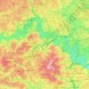 Западный административный округ topographic map, elevation, terrain