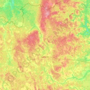 Удомельский городской округ topographic map, elevation, terrain