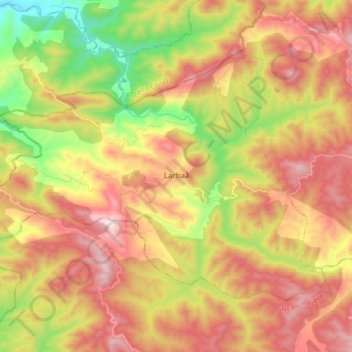 Larbaâ topographic map, elevation, terrain
