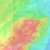 Cayo District topographic map, elevation, terrain