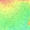 Rangpur Division topographic map, elevation, terrain