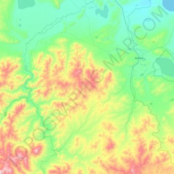 Ширинский сельсовет topographic map, elevation, terrain