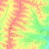 Distrito Sauce al Sur topographic map, elevation, terrain