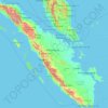 Sumatra topographic map, elevation, terrain