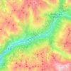 La Plagne-Tarentaise topographic map, elevation, terrain