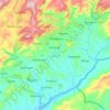 Cendajuru topographic map, elevation, terrain