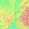 Auvergne-Rhône-Alpes topographic map, elevation, terrain