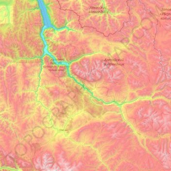 Балыктуюльское сельское поселение topographic map, elevation, terrain