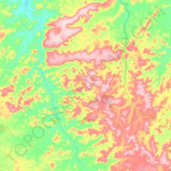 Flor da Serra topographic map, elevation, terrain