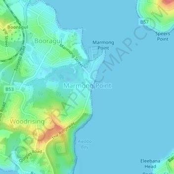 Marmong Point topographic map, elevation, terrain