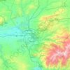 Comarca de la Vega de Granada topographic map, elevation, terrain