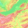 Khamar-Daban topographic map, elevation, terrain