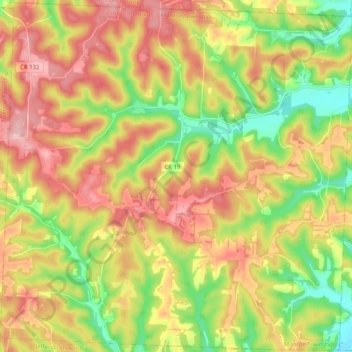Monroe Township topographic map, elevation, terrain