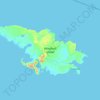 Woodlark Island topographic map, elevation, terrain