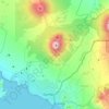 Nyiragongo topographic map, elevation, terrain