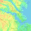 James River topographic map, elevation, terrain