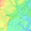 Bryan County topographic map, elevation, terrain