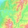 La Cordillera topographic map, elevation, terrain