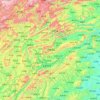 Zhangjiajie City topographic map, elevation, terrain