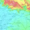 Prachin Buri Province topographic map, elevation, terrain