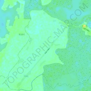 沙湖山管理处 topographic map, elevation, terrain