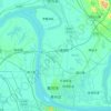 Huangzhou District topographic map, elevation, terrain