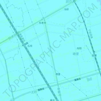 塘堡村 topographic map, elevation, terrain