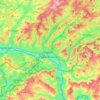 Saarbrücken topographic map, elevation, terrain