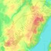 Wulkenzin topographic map, elevation, terrain
