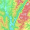 Băile Herculane topographic map, elevation, terrain