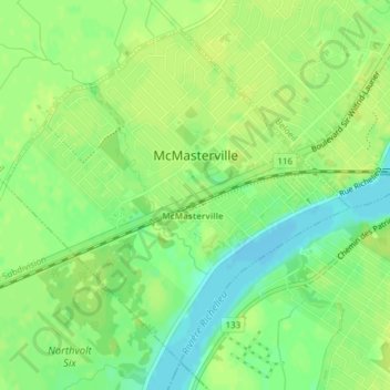 McMasterville topographic map, elevation, terrain