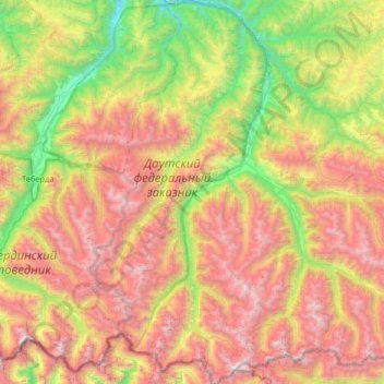 Учкуланское сельское поселение topographic map, elevation, terrain